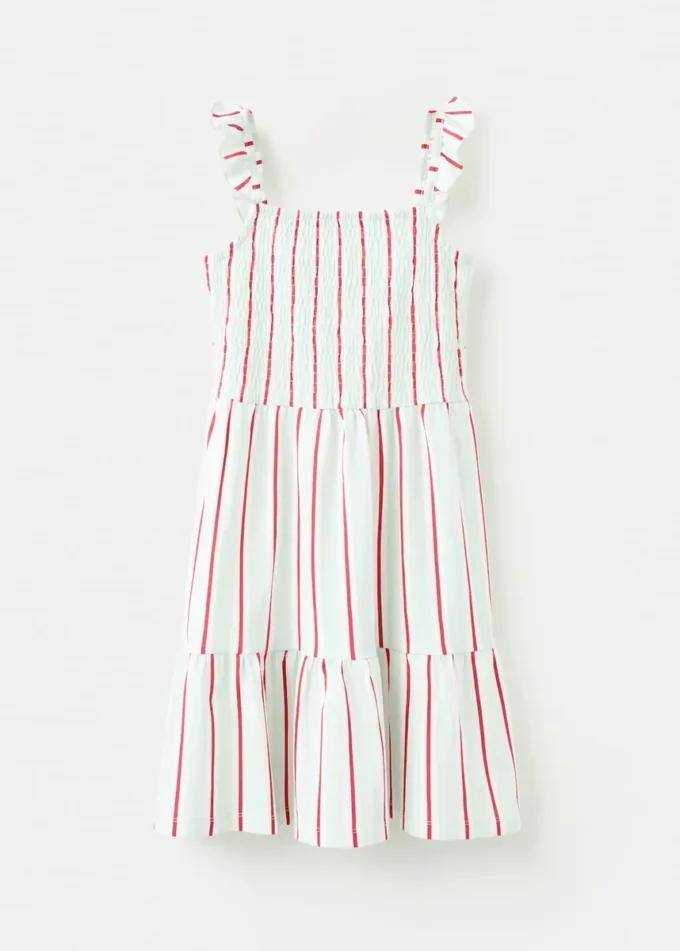 Gestreiftes Kleid mit Rüschen Gestreiftes Kleid mit Rüschen