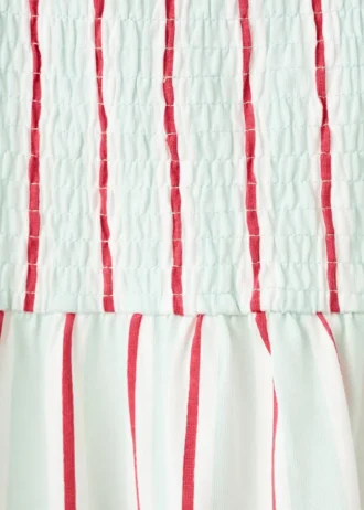 Gestreiftes Kleid mit Rüschen