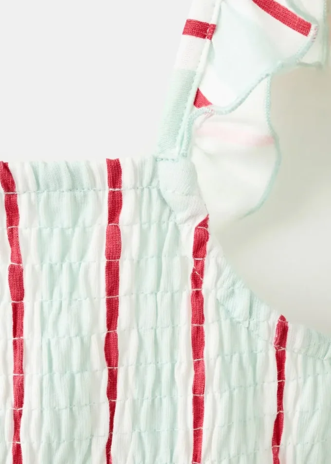 Gestreiftes Kleid mit Rüschen Gestreiftes Kleid mit Rüschen