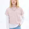 Gestreiftes Kurzarm-T-Shirt Gestreiftes Kurzarm-T-Shirt