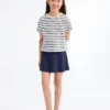 Gestreiftes Kurzarm-T-Shirt Gestreiftes Kurzarm-T-Shirt