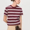Gestreiftes Kurzarm-T-Shirt Gestreiftes Kurzarm-T-Shirt