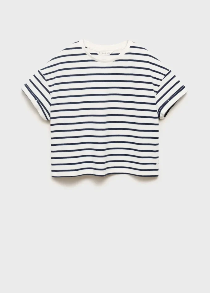 Gestreiftes Kurzarm-T-Shirt Gestreiftes Kurzarm-T-Shirt