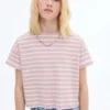 Gestreiftes Kurzarm-T-Shirt Gestreiftes Kurzarm-T-Shirt