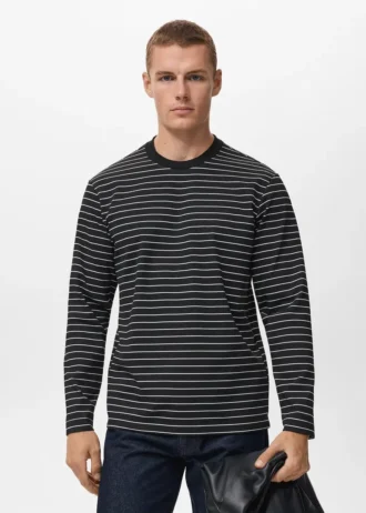 Gestreiftes Langarm-T-Shirt Gestreiftes Langarm-T-Shirt