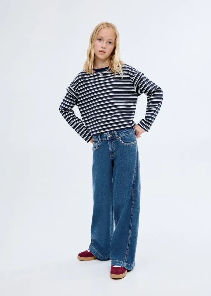 Gestreiftes Langarm-T-Shirt