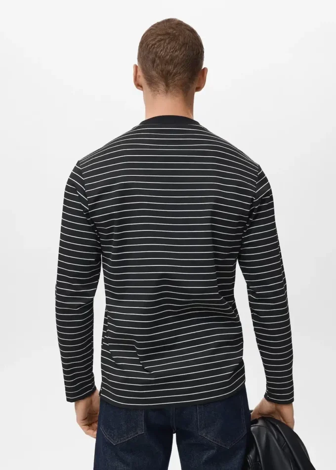 Gestreiftes Langarm-T-Shirt