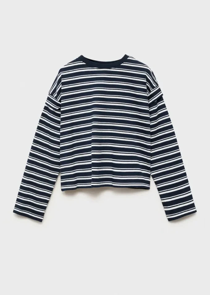 Gestreiftes Langarm-T-Shirt