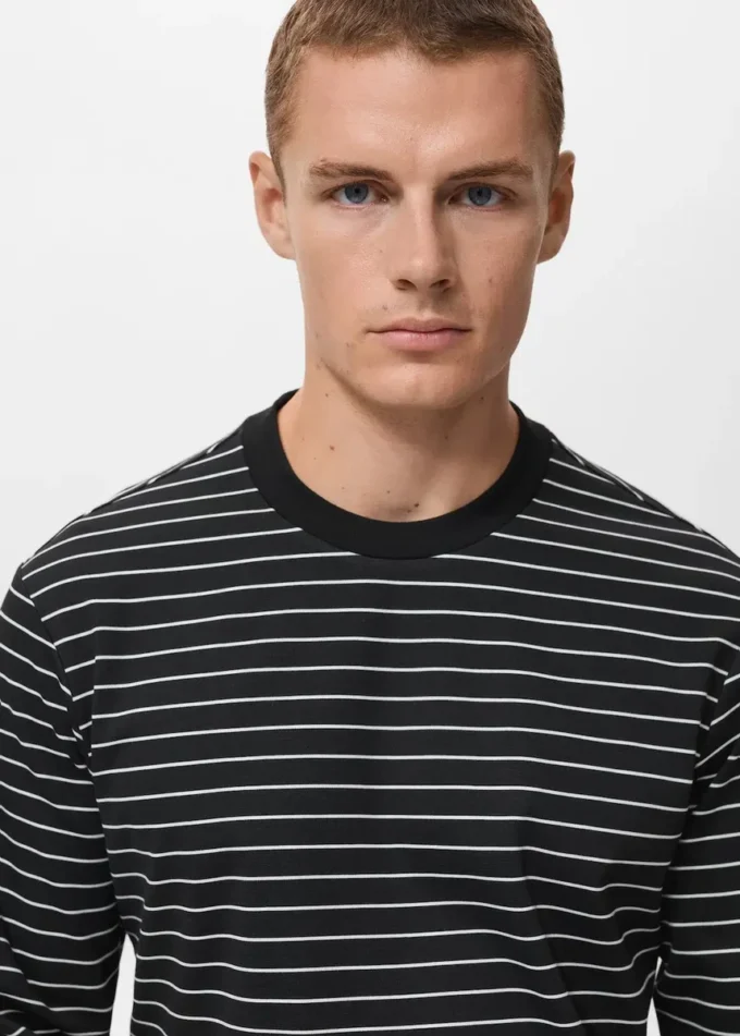 Gestreiftes Langarm-T-Shirt