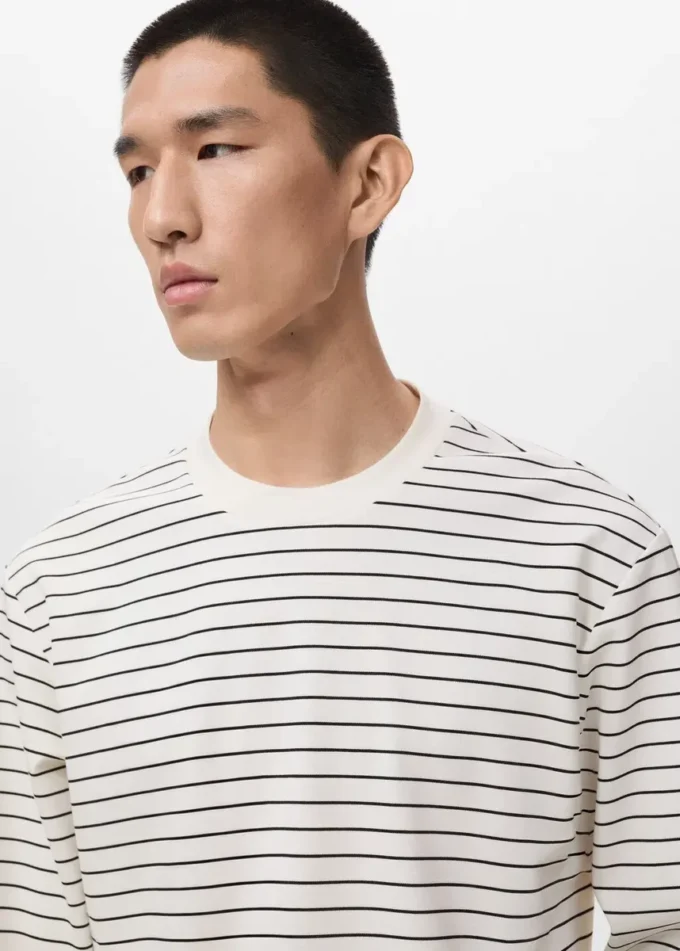 Gestreiftes Langarm-T-Shirt