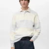 Gestreiftes Polo-Sweatshirt Gestreiftes Polo-Sweatshirt
