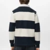 Gestreiftes Polo-Sweatshirt Gestreiftes Polo-Sweatshirt