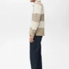 Gestreiftes Polo-Sweatshirt Gestreiftes Polo-Sweatshirt