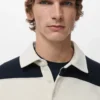 Gestreiftes Polo-Sweatshirt Gestreiftes Polo-Sweatshirt