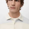 Gestreiftes Polo-Sweatshirt Gestreiftes Polo-Sweatshirt