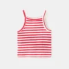 Gestreiftes Ripp-T-Shirt Gestreiftes Ripp-T-Shirt