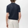 Gestreiftes Strickhemd mit Spitzenmuster Gestreiftes Strickhemd mit Spitzenmuster