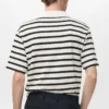 Gestreiftes, strukturiertes Strick-Poloshirt Gestreiftes, strukturiertes Strick-Poloshirt
