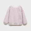 Gestreiftes Sweatshirt aus Baumwollmischung Gestreiftes Sweatshirt aus Baumwollmischung