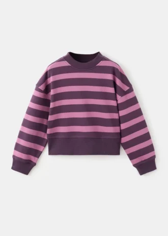 Gestreiftes Sweatshirt aus Baumwollmischung