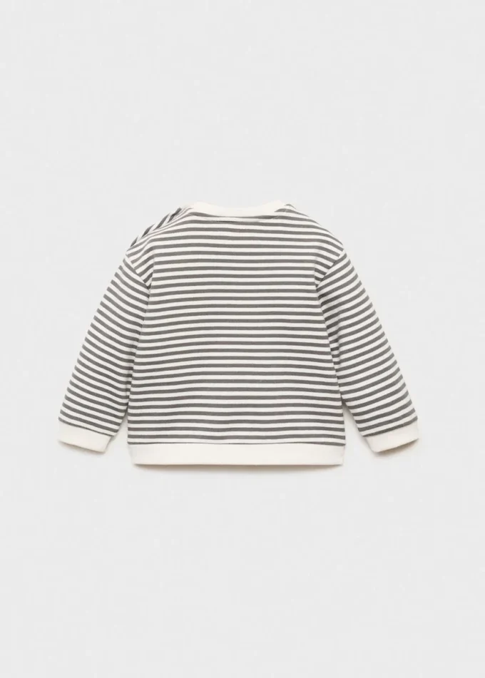 Gestreiftes Sweatshirt aus Baumwollmischung