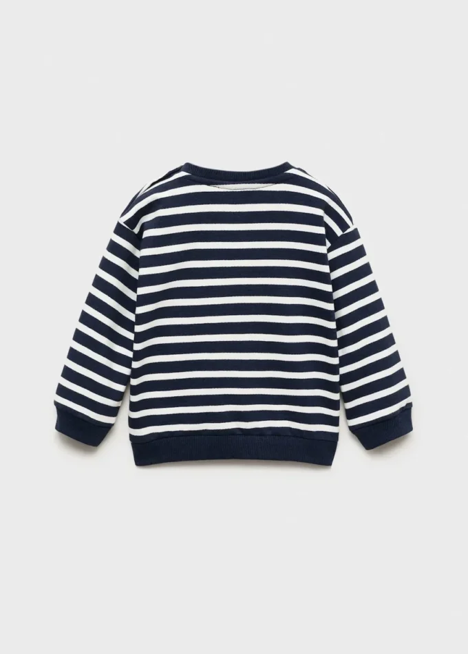 Gestreiftes Sweatshirt aus Baumwollmischung