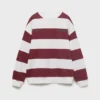 Gestreiftes Sweatshirt aus Baumwollmischung Gestreiftes Sweatshirt aus Baumwollmischung