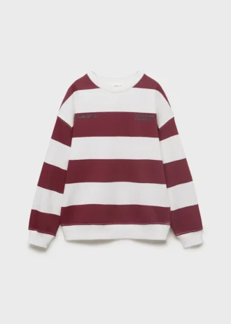 Gestreiftes Sweatshirt aus Baumwollmischung