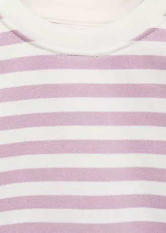 Gestreiftes Sweatshirt aus Baumwollmischung