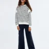 Gestreiftes Sweatshirt aus Baumwollmischung