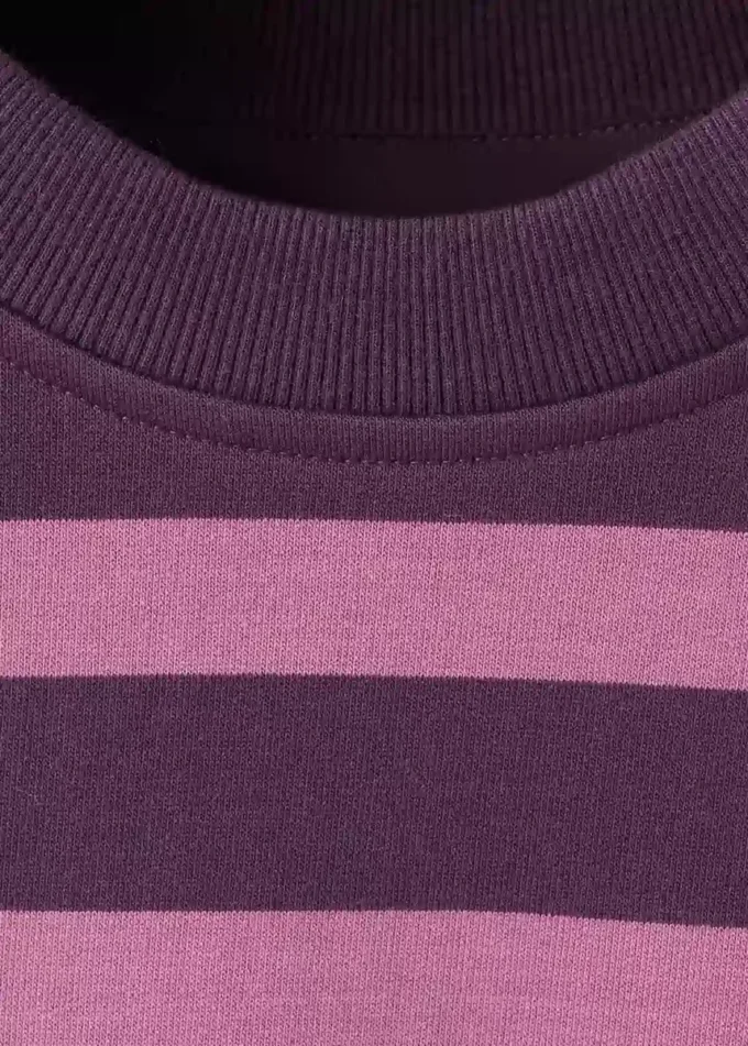 Gestreiftes Sweatshirt aus Baumwollmischung
