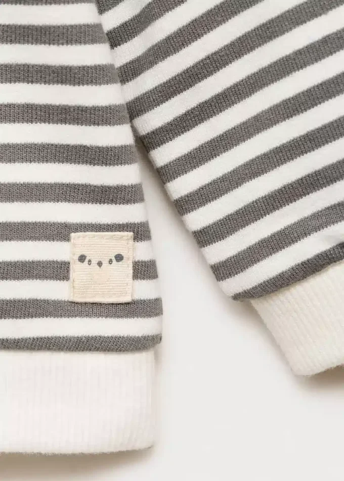 Gestreiftes Sweatshirt aus Baumwollmischung