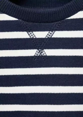 Gestreiftes Sweatshirt aus Baumwollmischung