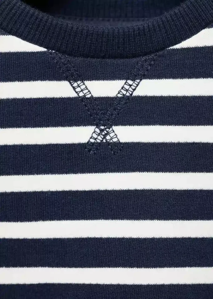 Gestreiftes Sweatshirt aus Baumwollmischung