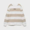 Gestreiftes Sweatshirt aus Baumwollmischung Gestreiftes Sweatshirt aus Baumwollmischung