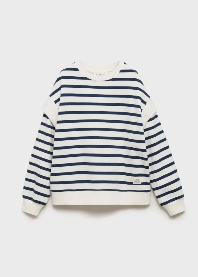 Gestreiftes Sweatshirt aus Baumwollmischung