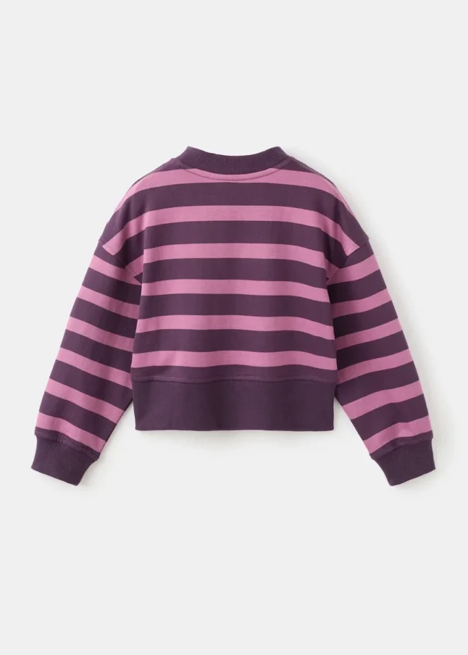 Gestreiftes Sweatshirt aus Baumwollmischung