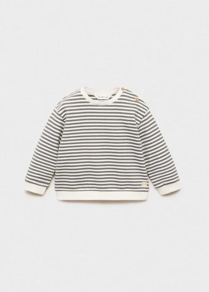 Gestreiftes Sweatshirt aus Baumwollmischung