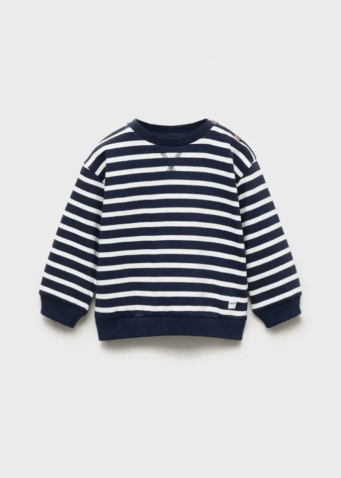 Gestreiftes Sweatshirt aus Baumwollmischung