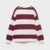 Gestreiftes Sweatshirt aus Baumwollmischung Gestreiftes Sweatshirt aus Baumwollmischung