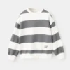 Gestreiftes Sweatshirt aus Baumwollmischung Gestreiftes Sweatshirt aus Baumwollmischung