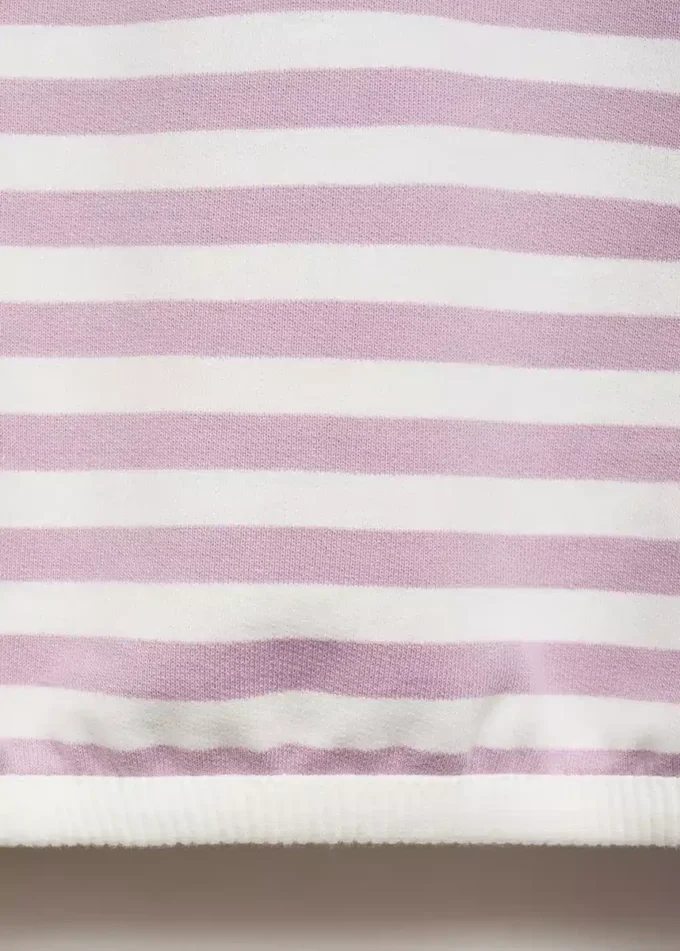 Gestreiftes Sweatshirt aus Baumwollmischung Gestreiftes Sweatshirt aus Baumwollmischung