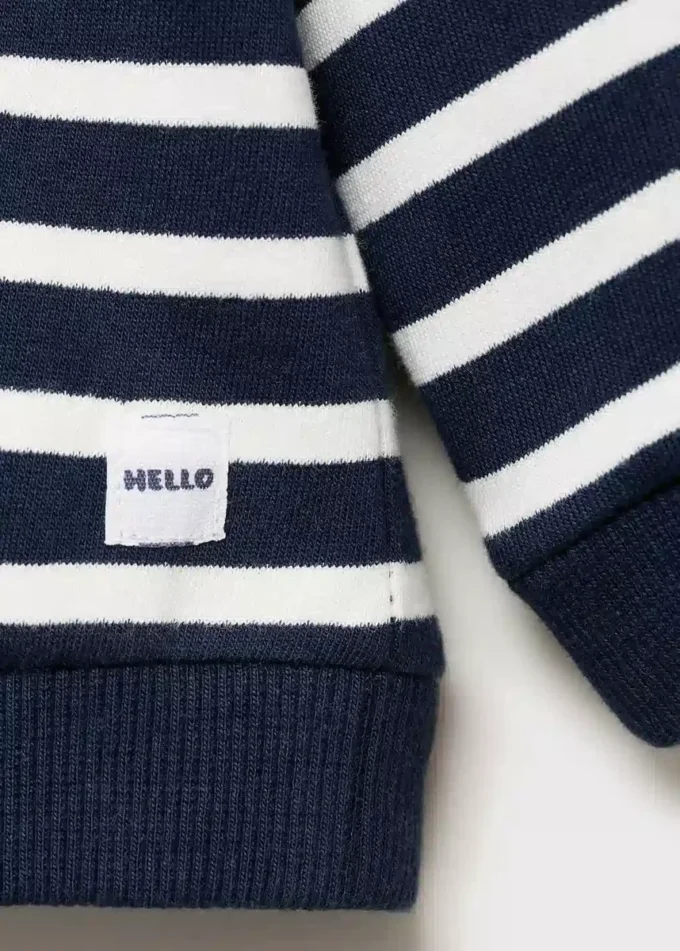 Gestreiftes Sweatshirt aus Baumwollmischung