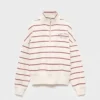 Gestreiftes Sweatshirt mit aufgedrucktem Slogan
