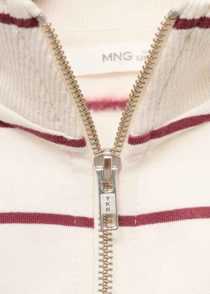 Gestreiftes Sweatshirt mit aufgedrucktem Slogan
