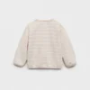 Gestreiftes Sweatshirt mit Knopfdetail