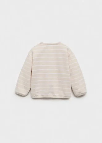 Gestreiftes Sweatshirt mit Knopfdetail