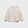 Gestreiftes Sweatshirt mit Knopfdetail