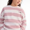 Gestreiftes Sweatshirt mit Stickerei Gestreiftes Sweatshirt mit Stickerei