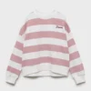 Gestreiftes Sweatshirt mit Stickerei Gestreiftes Sweatshirt mit Stickerei